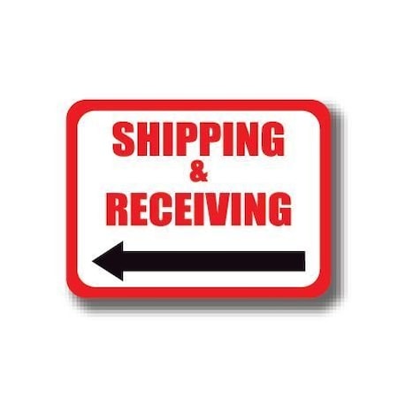 Ergomat 36in x 27in RECTANGLE SIGNS - Shipping & Receiving Left Arrow DSV-SIGN 972 #0344L -UEN